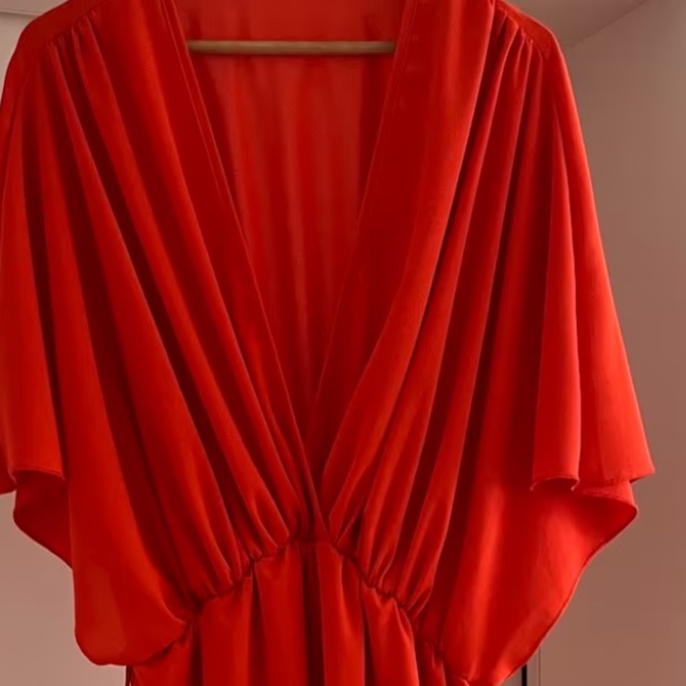 Elegant Red maxi 2x Women's Dress - Picture 9 of 13